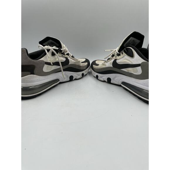 Nike Air Max 270 React Men Size 10 Black/White/ Pewter Gray Athletic Shoes - Picture 7 of 10